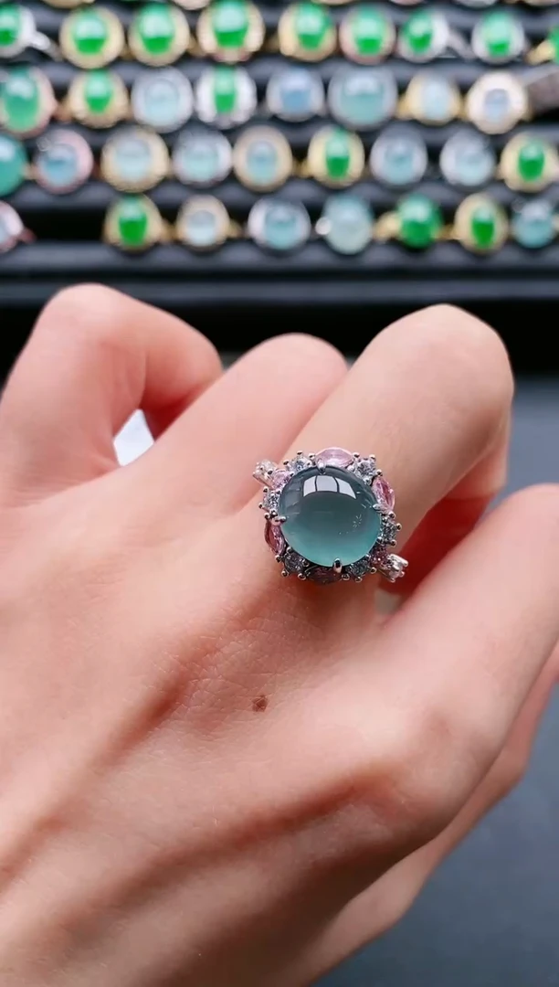 【闪购商品】翡翠戒指银S925镶嵌1111