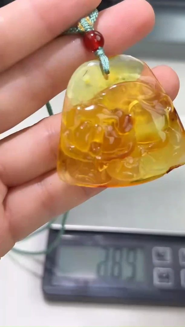 裸石琥珀未镶嵌琥珀蜜蜡吊坠