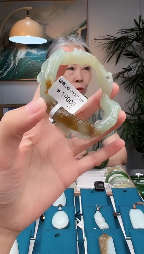 和田玉手镯未镶嵌D 55