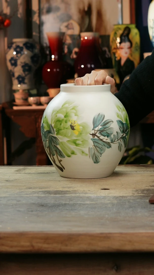 【闪购商品】瓷片景德镇纯手工釉下彩精品花瓶