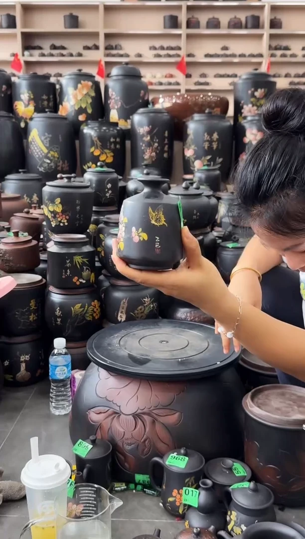 罐    小花器  彩填 020