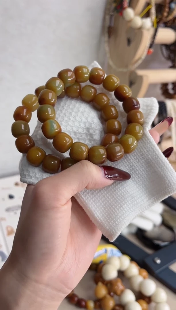 【闪购商品】菩提根/象牙果手串m773干磨嘎嘎油桶珠12*13