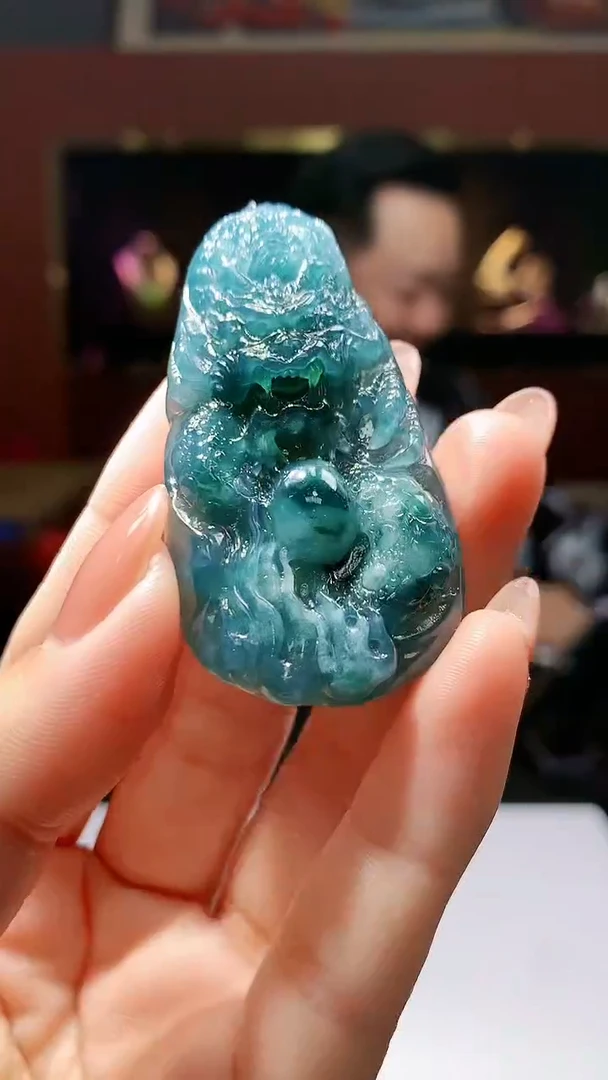 【闪购商品】定制翡翠未镶嵌1034hm-毛货挂件14