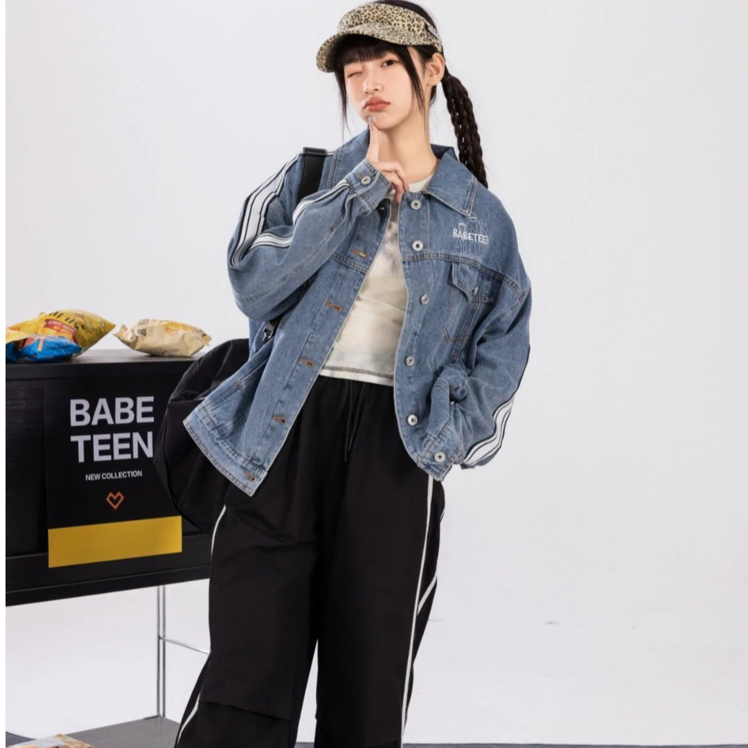 16723高端专享2025老林家天花板春款牛仔外套蓝色