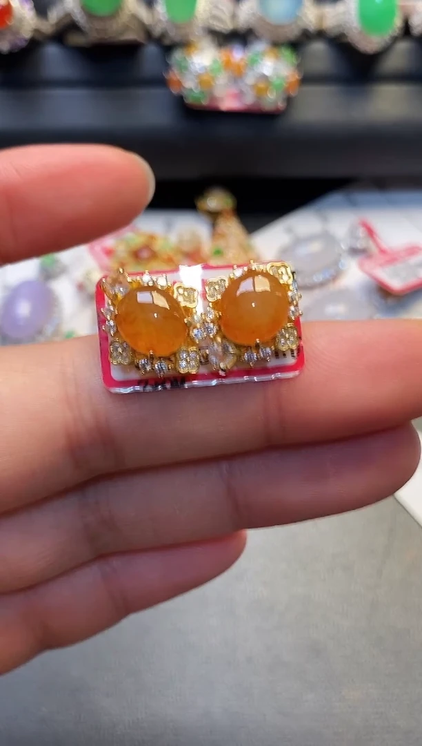 银S925镶嵌戒指翡翠天然