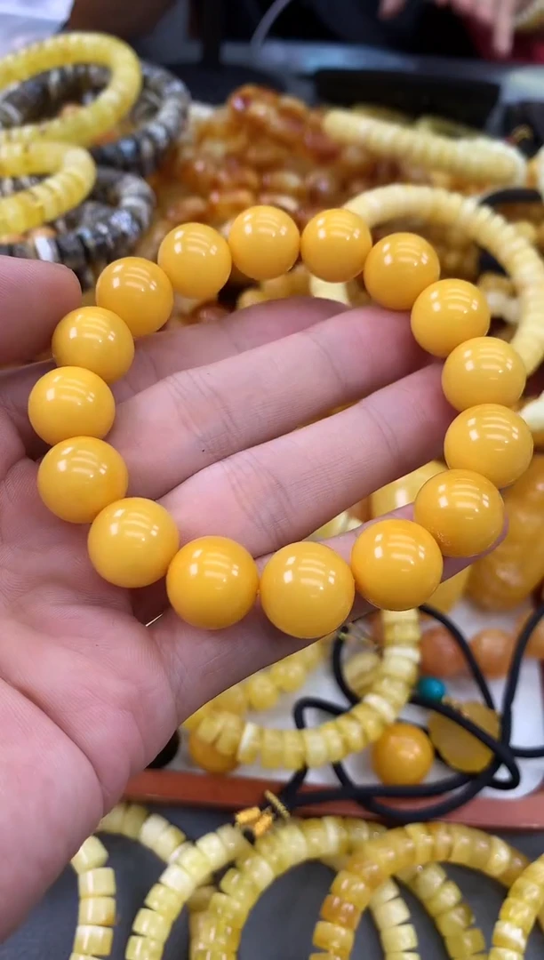 未镶嵌蜜蜡裸石手串