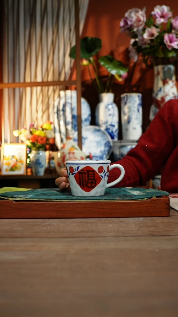 【简家甄选】景德镇设计师釉下手绘陶瓷