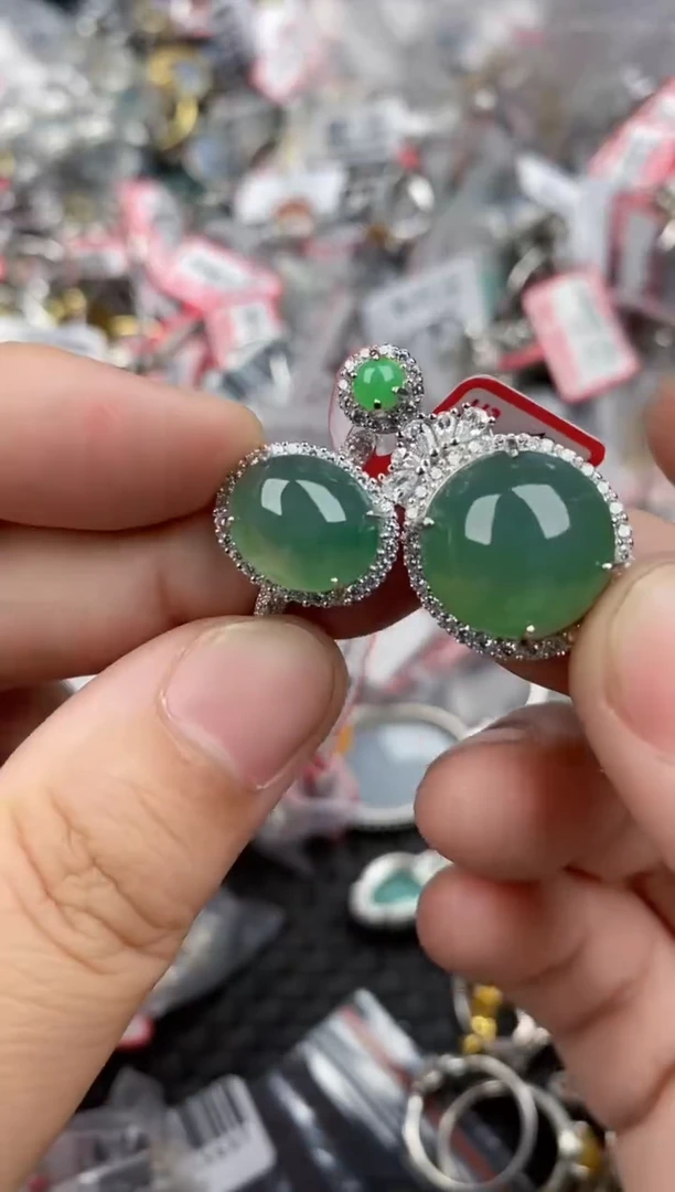 银S925镶嵌戒指翡翠1818    5