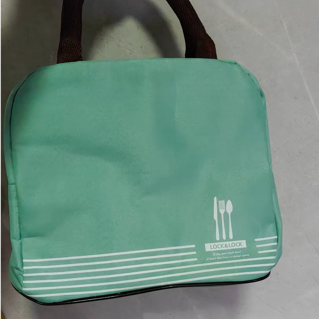 福斯韩式简约轻奢纯色大众饭盒袋袋子可爱手提袋韩版