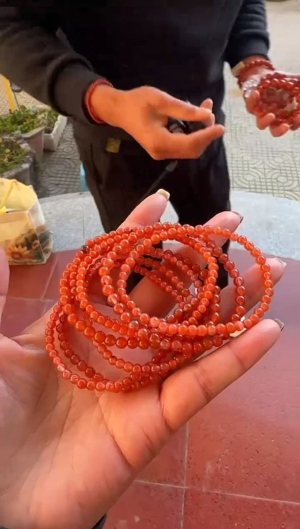 未镶嵌珠串南红玛瑙原矿无优化大陷坝单圈4mm多样性发一条 W