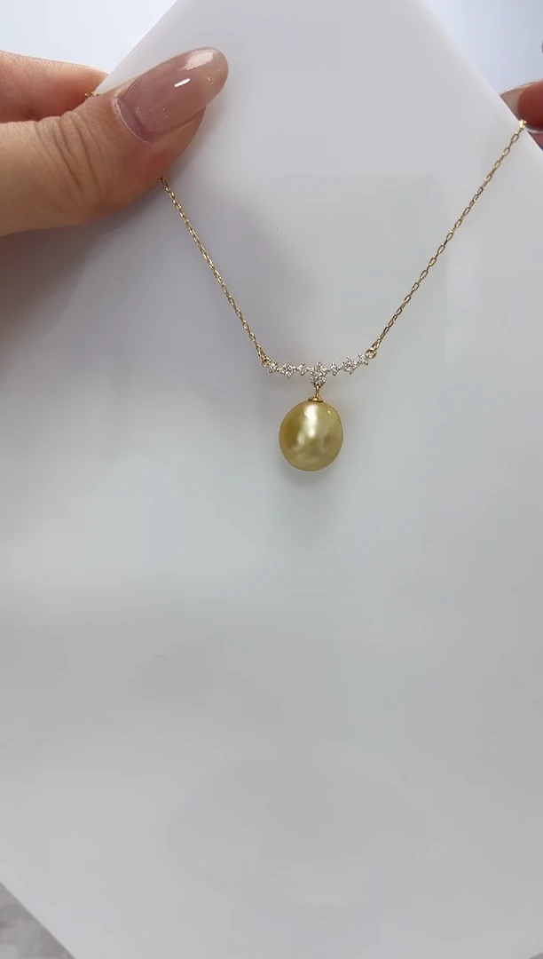 【闪购商品】海水珍珠DA银S925镶嵌套链 J196