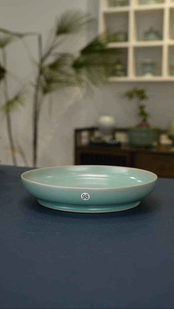 瓷片98号卷足大圆洗18口径一级品    洁