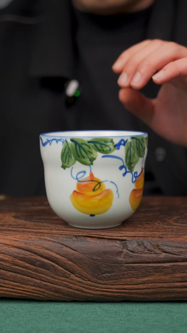 【闪购商品】瓷片97寻一缕瓷香杯釉下手工手绘瓷器