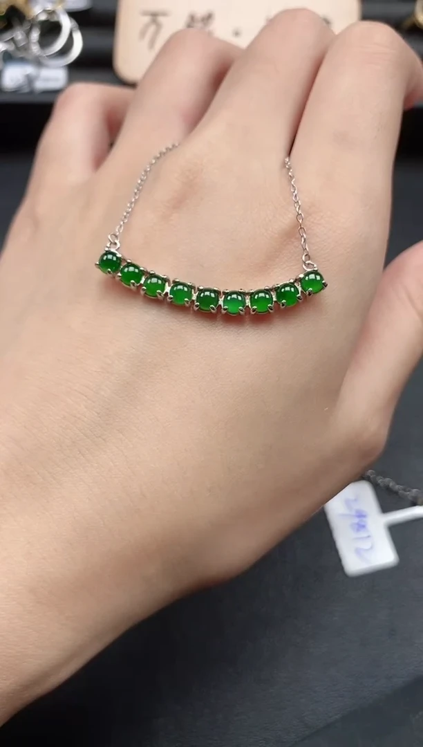 翡翠戒指银S925镶嵌5151-8