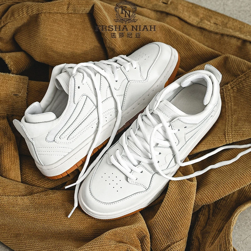 法莎尼亚板鞋男秋季鞋子男款小众运动休闲潮牌男鞋青少年百搭白鞋