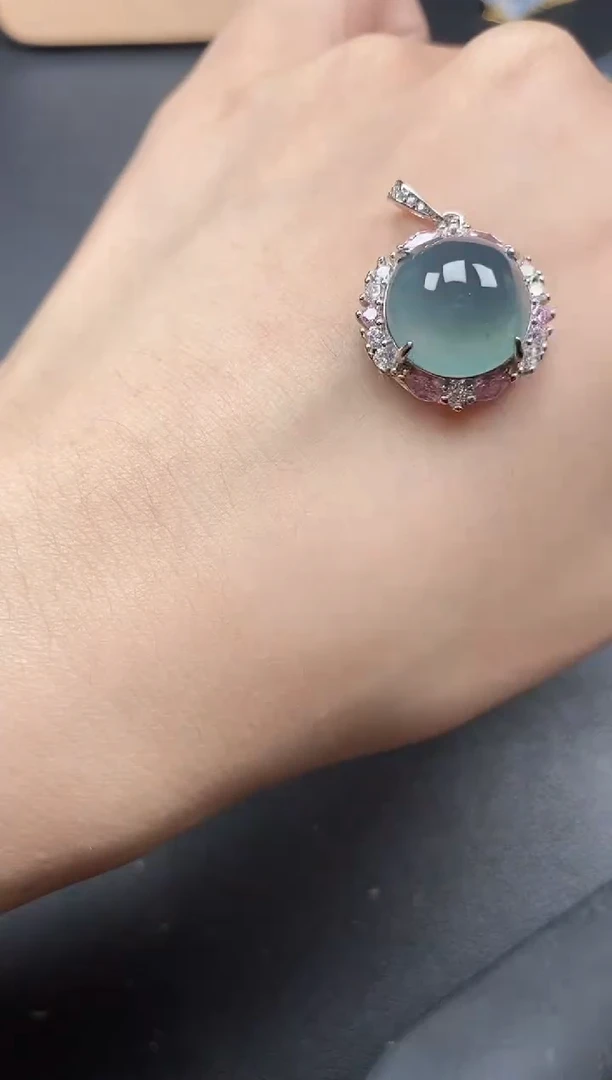 翡翠戒指银S925镶嵌51511