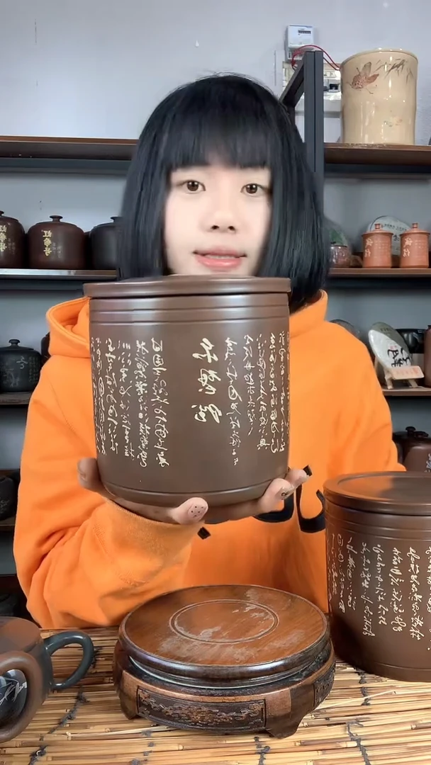 【闪购商品】罐微瑕精磨彩填醒茶罐