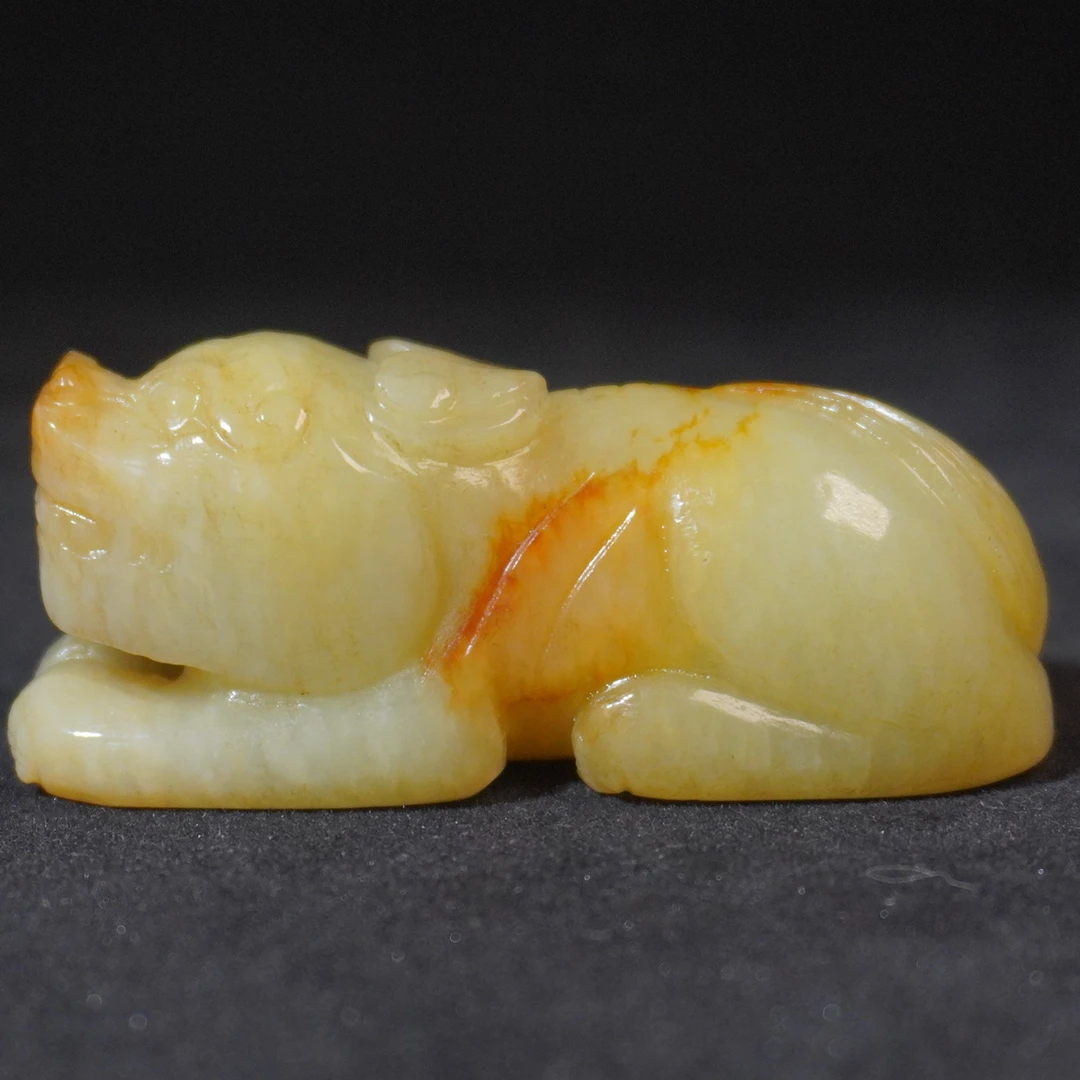 9P20 明 和田玉瑞兽狮子