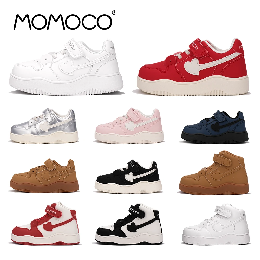MOMOCO/玛米玛卡户外防水防滑男女儿童小白鞋校园稳步百搭板鞋
