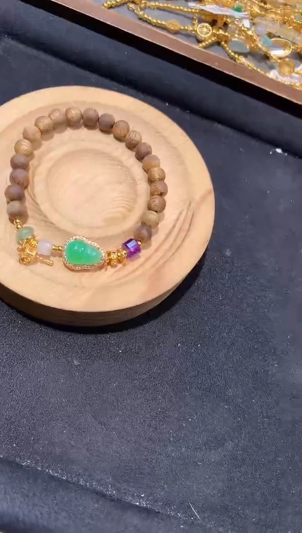 银S925镶嵌手串翡翠手串