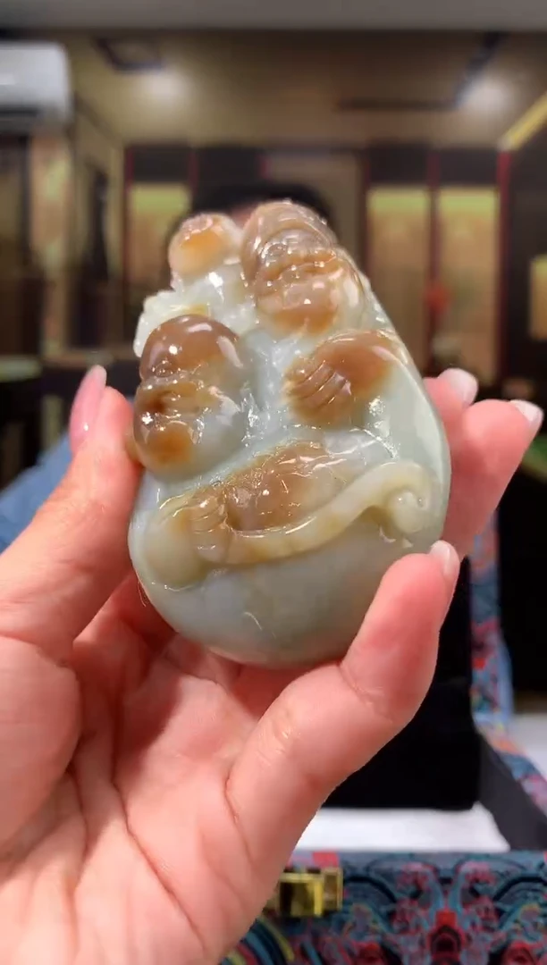 定制和田玉老厂长匠心馆和田玉配珠链