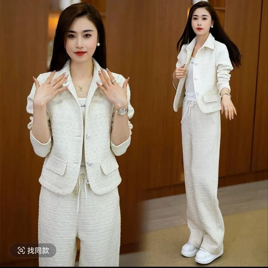 240313早春新款时尚气质套装休闲女神范春季网红质显瘦薄款修身