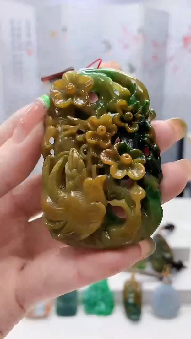 未镶嵌定制翡翠5158ry-毛货挂件58