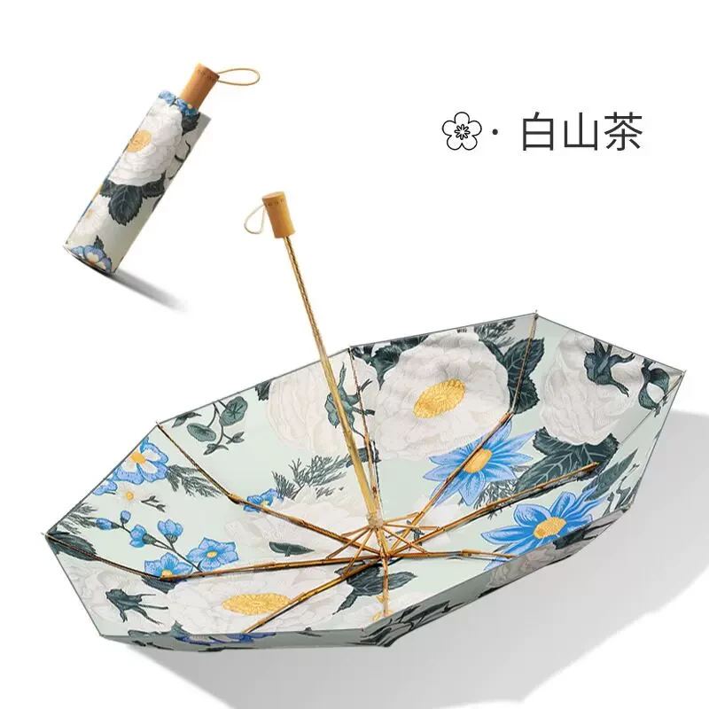 海螺-双层黑胶太阳伞女高级感晴雨两用折叠防紫外线99%UPF50+遮阳伞【RY】