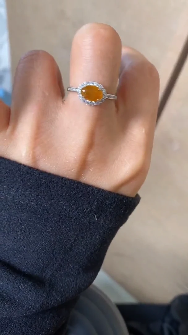 【闪购商品】翡翠戒指银S925镶嵌9216