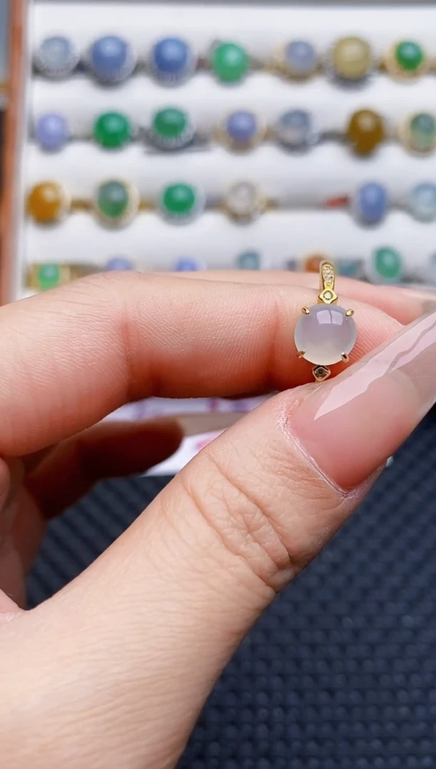 银S925镶嵌戒指翡翠2593