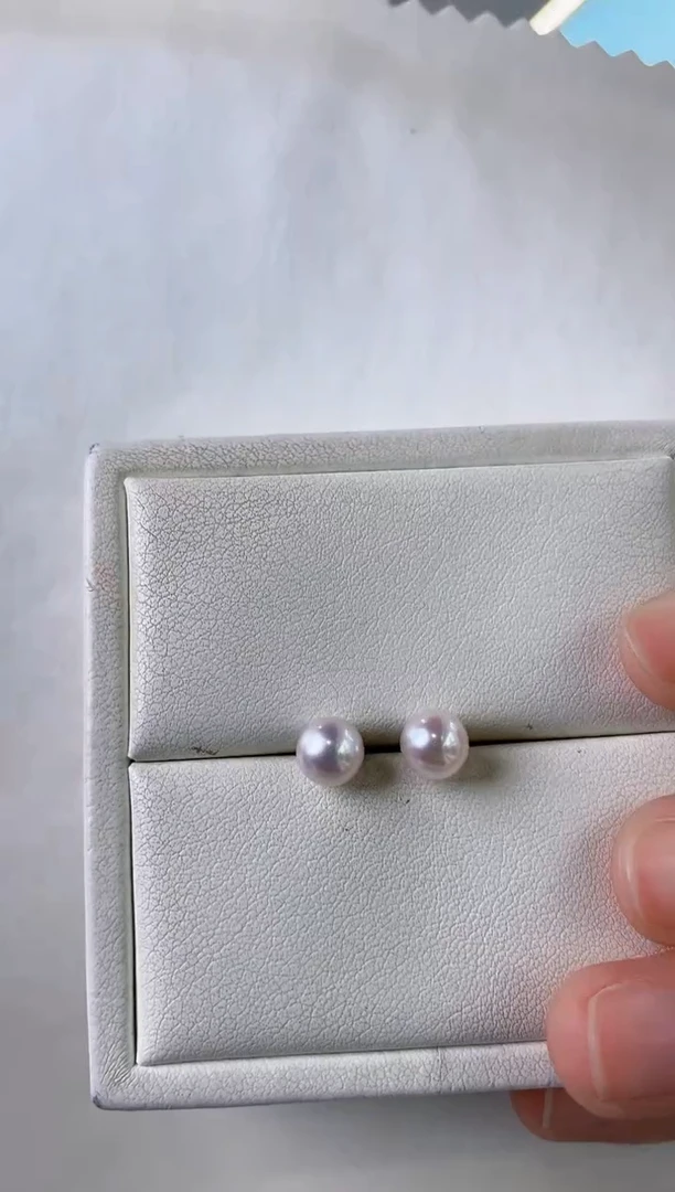 【闪购商品】海水珍珠耳饰银S925镶嵌6-6.5Akoya海水珍珠耳饰