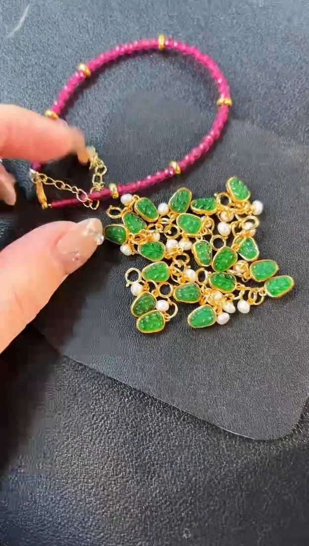 【闪购商品】翡翠颈饰未镶嵌叶子 翡翠/多样性发货/一件 赠手串