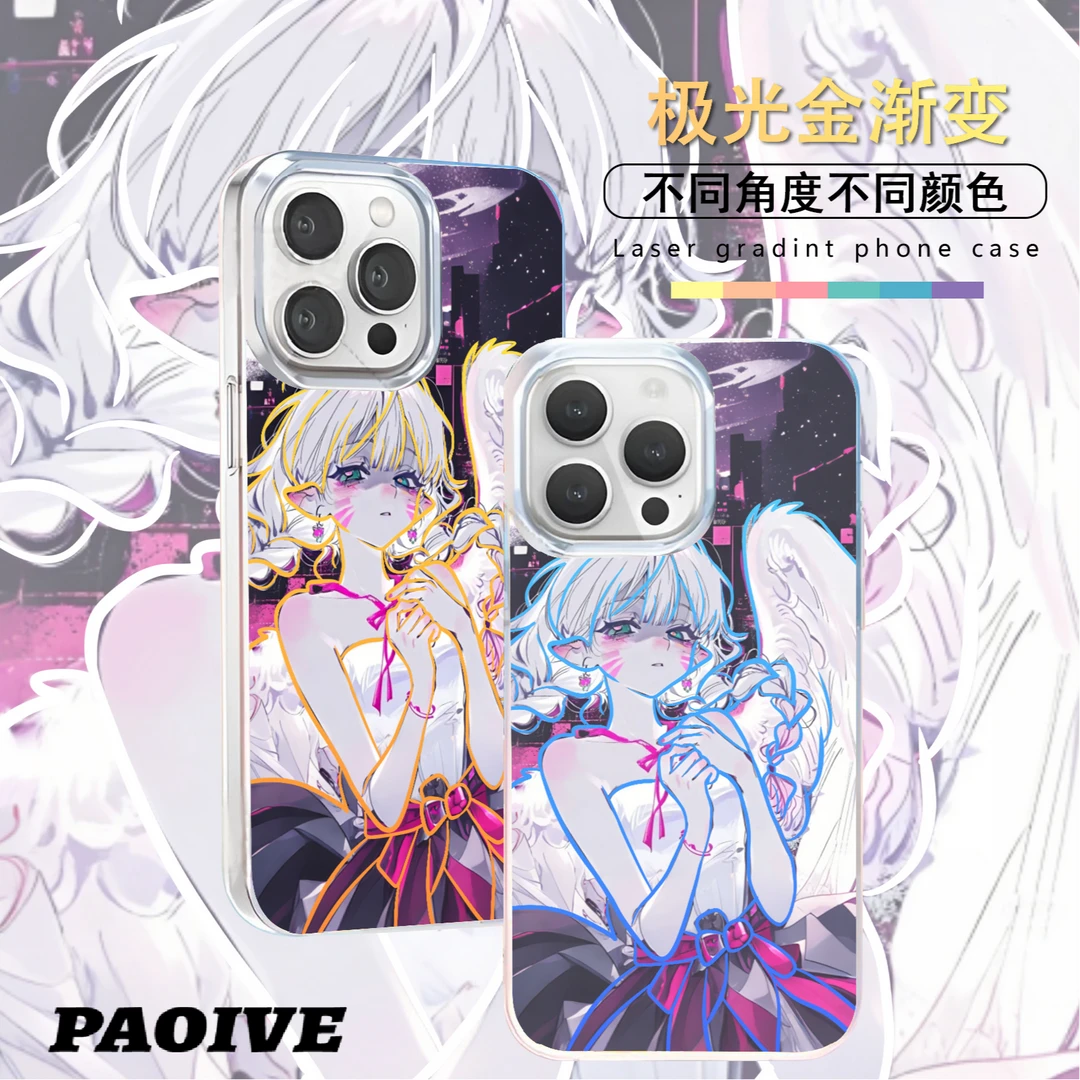 天使极光金适用苹果华为vivo一加iPhone小米极光金手机壳