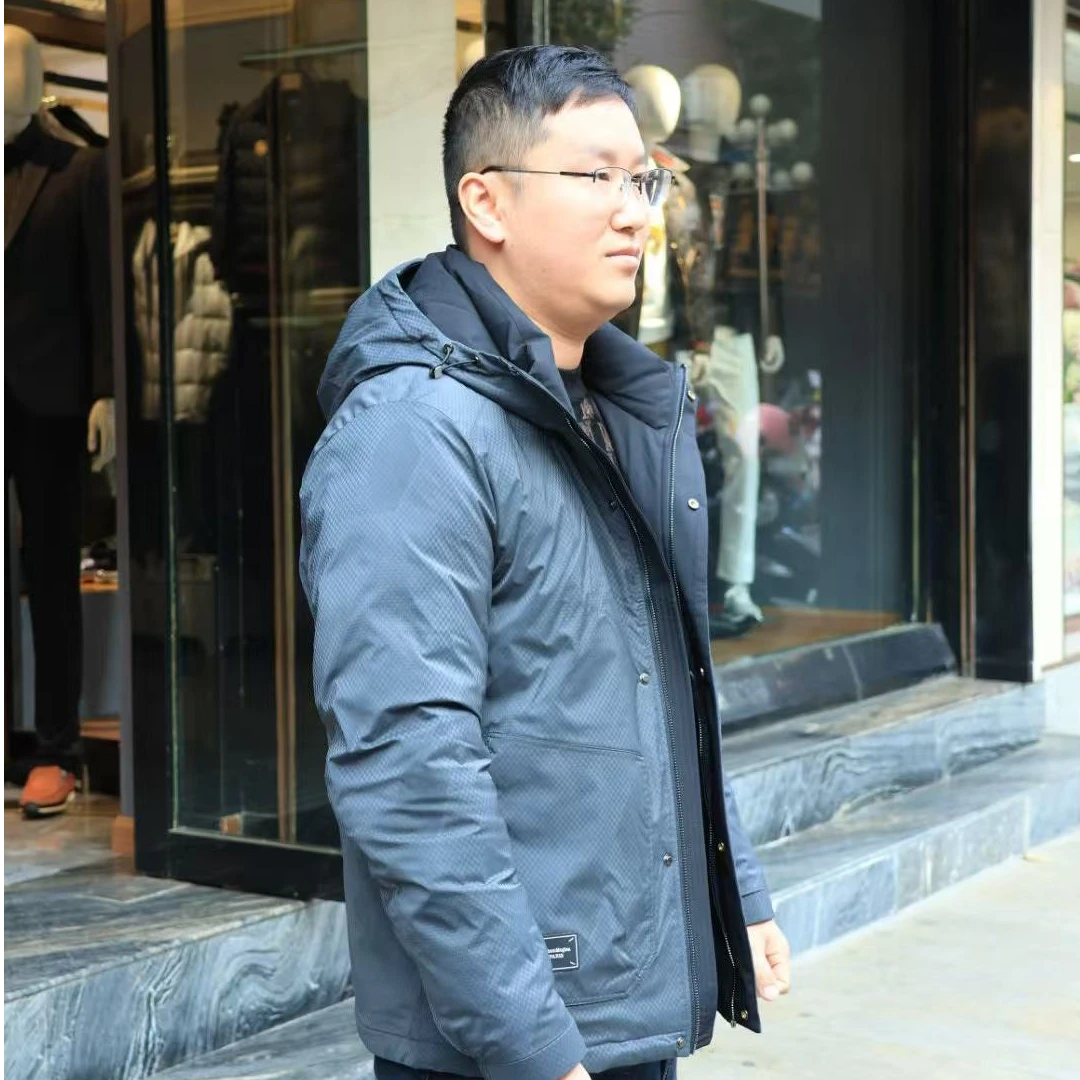 帕萨度男士时尚休闲短款连帽休闲羽绒服WF9383