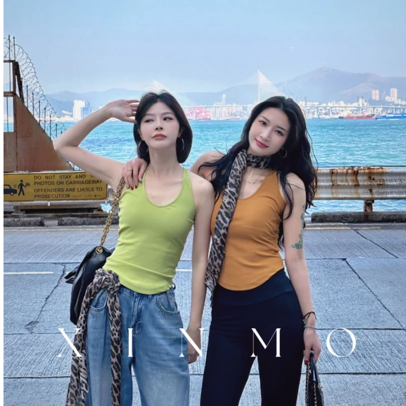 【XINMO买手店】港味复古网红百搭工字背心修身显瘦上衣C24122005