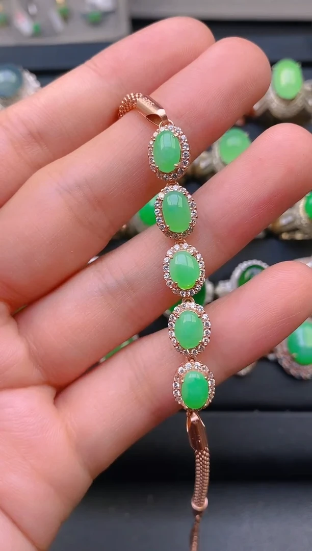 【闪购商品】翡翠戒指银S925镶嵌天然A货翡翠1