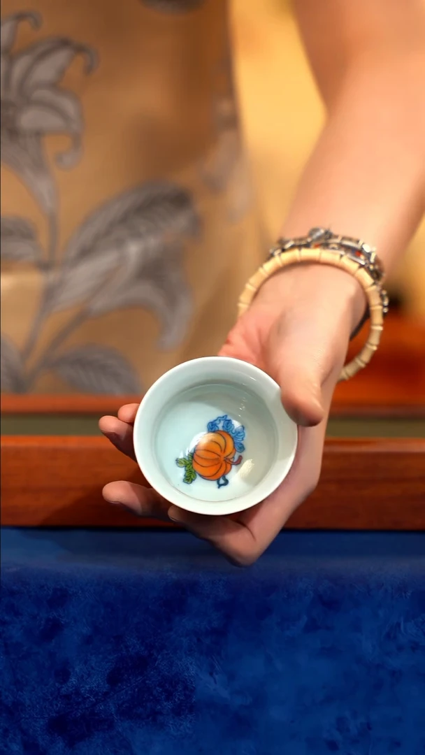 紫砂 宜兴紫砂  瓷杯 南瓜