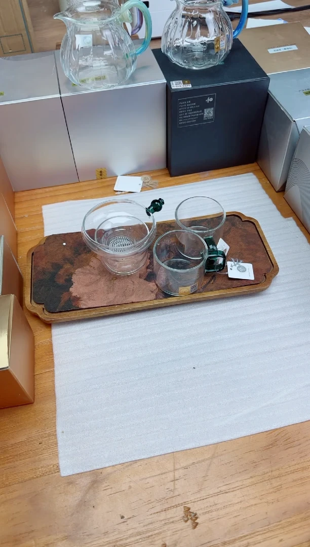 禾器金标奉珠茶漏墨绿+禾器对杯墨绿