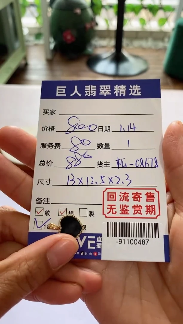 【闪购商品】翡翠颈饰18K金镶嵌-91100487