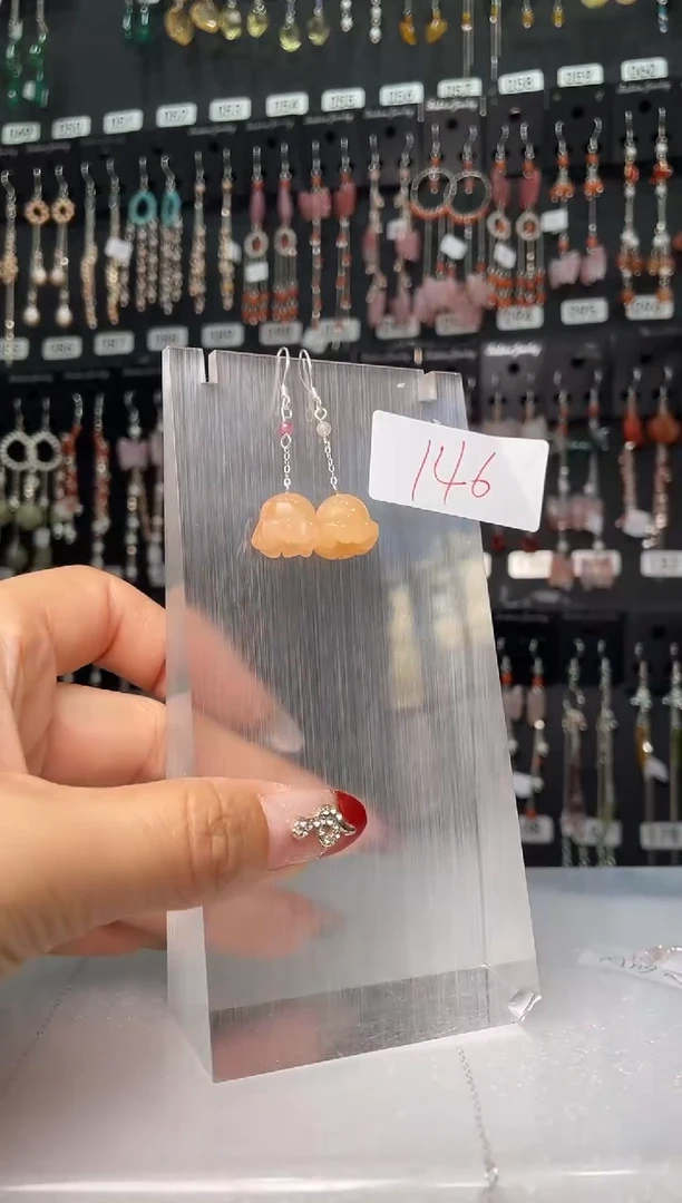 【闪购商品】紫晶耳饰银S925镶嵌喜欢拍