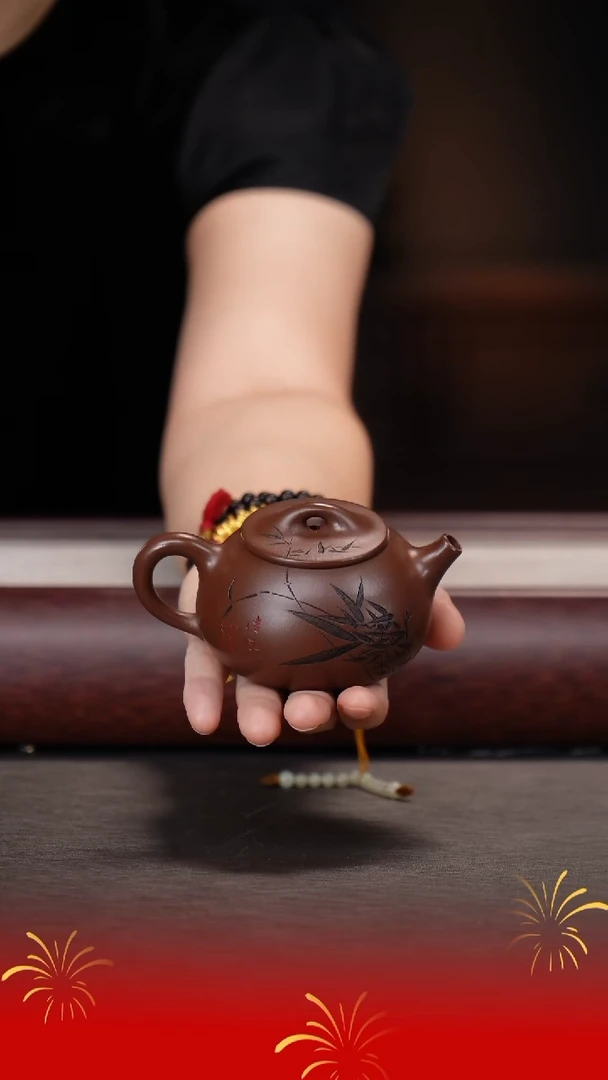 茶壶紫砂杨菲/紫泥/石瓢/150c