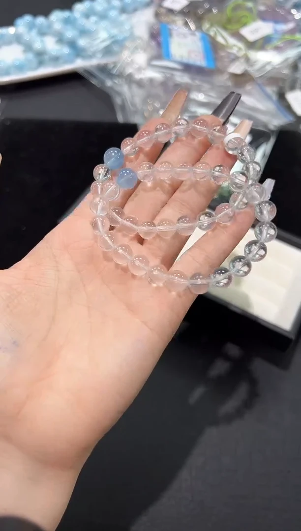 水晶手链未镶嵌90u多样性发其一【1条】默认微瑕