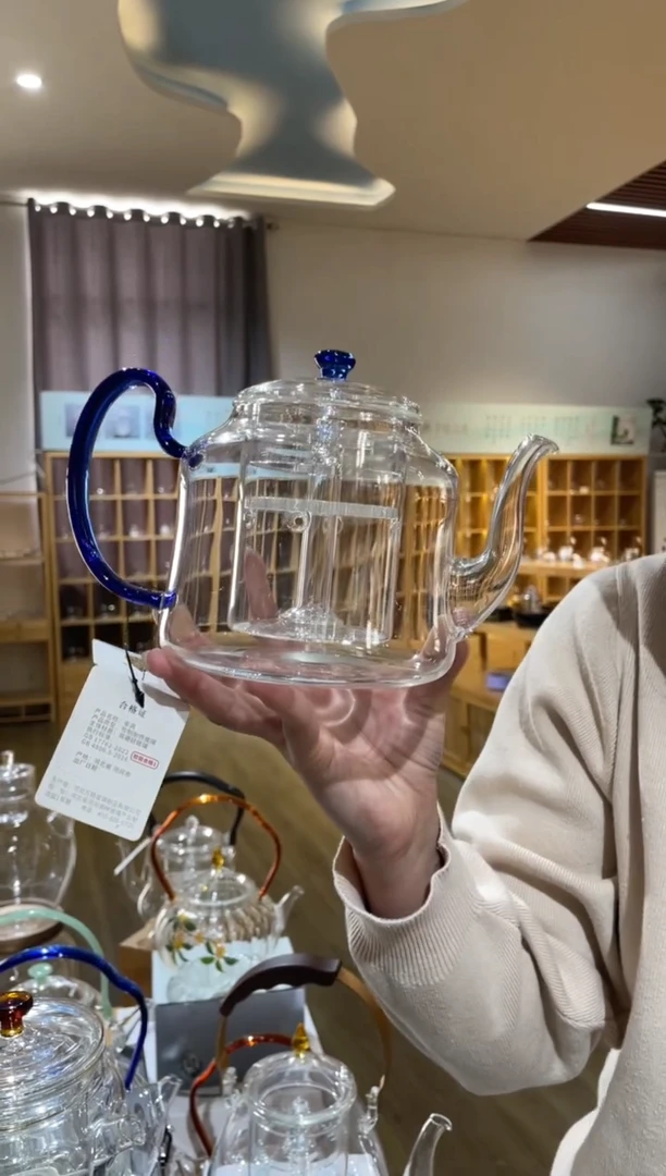 手工艺品玻璃周到壶蓝把啊啊