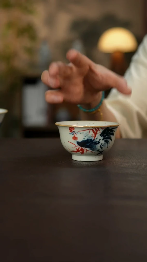 杯景德镇陶瓷杯碗柴烧多人
