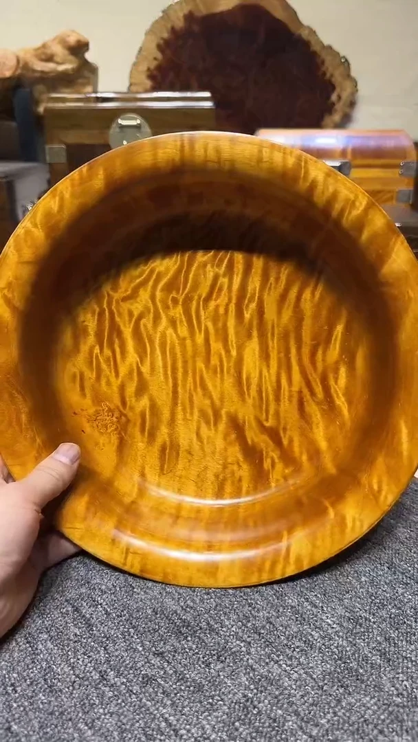 金丝楠木老料 满水波厚盘28/7.5