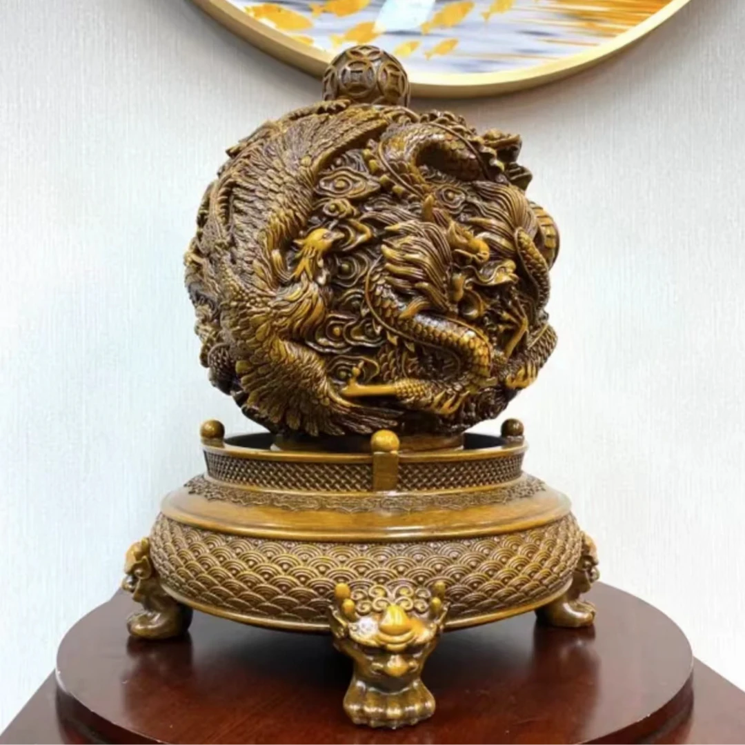 新款龙凤乾坤鼎办公室居家摆件（高约30cm）