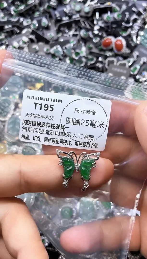 翡翠未镶嵌颈饰T195吊坠