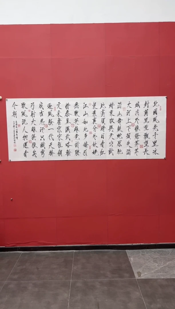 书法马大悲老师沁园春雪