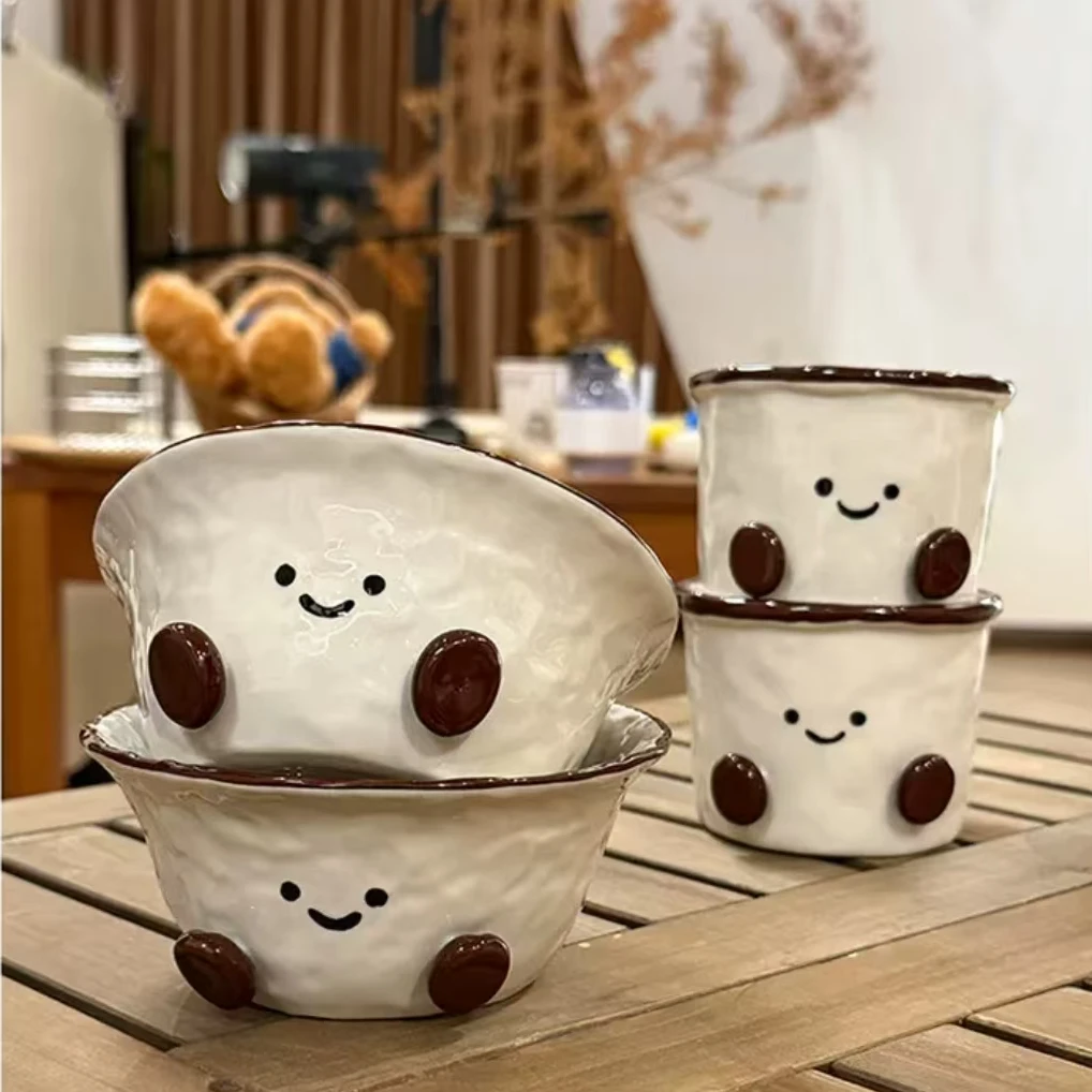 可爱胖脚丫手捏米饭碗面碗早餐燕麦酸奶水果沙拉碗辅食碗礼物