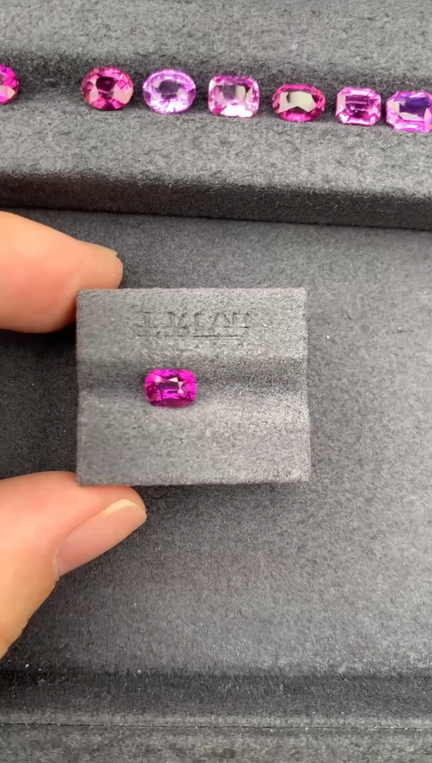 裸石彩色蓝宝石1ct粉蓝宝 定制 GE